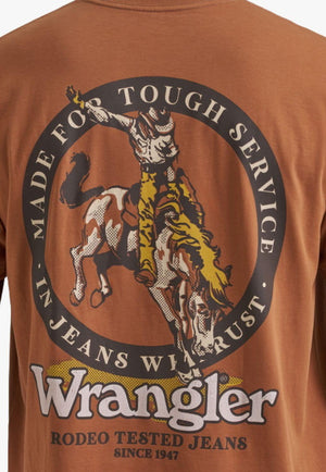 Wrangler Mens Bucking Bronco Graphic T-Shirt