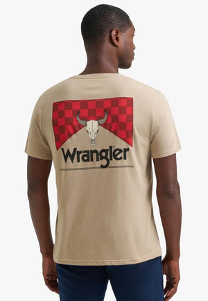 Wrangler Mens Checkerboard Graphic T-Shirt