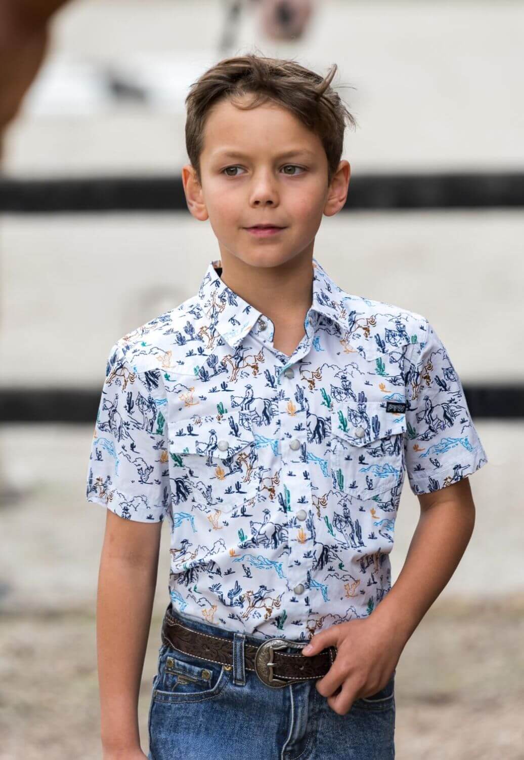 Pure Western  Boys Mike Short Sleeve Shirt