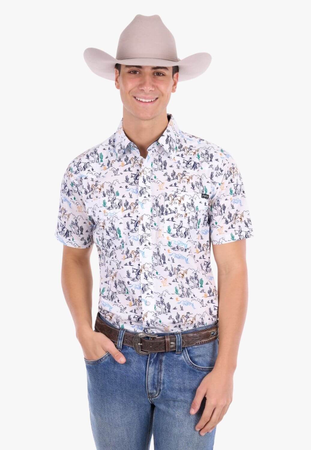 Pure Western Mens Mike Short Sleeve Shirt