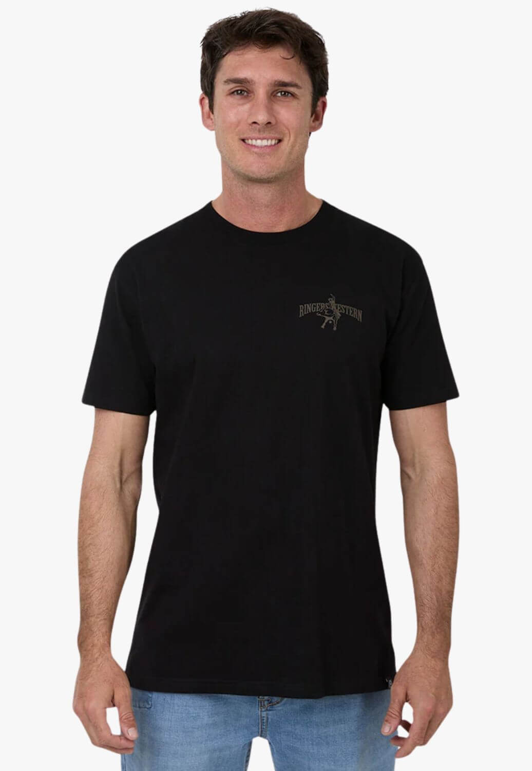 Ringers Western Mens All Rodeo T-Shirt Black M
