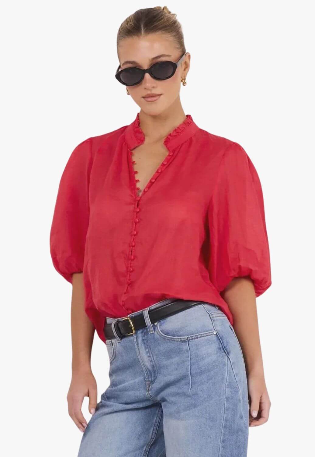 Ivy & Jack Womens Continuance Ramie Short Sleeve Top