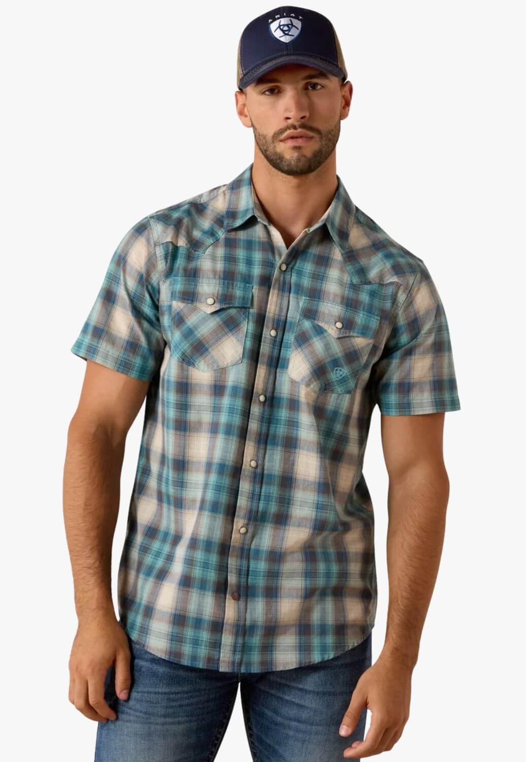 Ariat Mens Halden Short Sleeve Snap Shirt