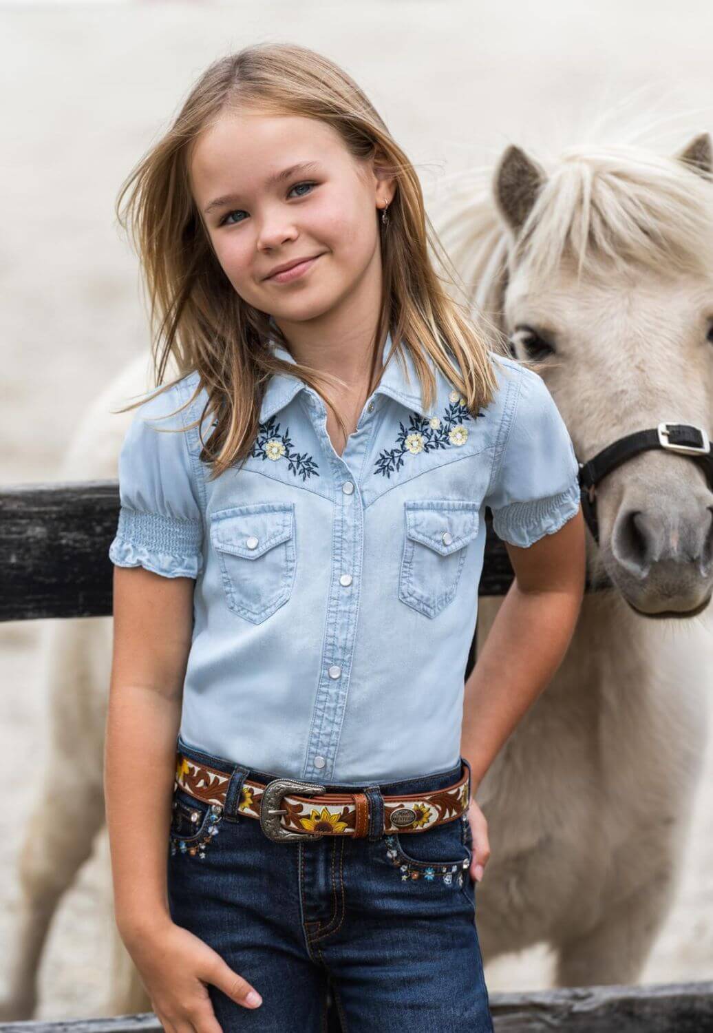 Pure Western Girls Martha Short Sleeve Shirt
