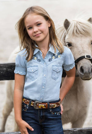 Pure Western Girls Martha Short Sleeve Shirt