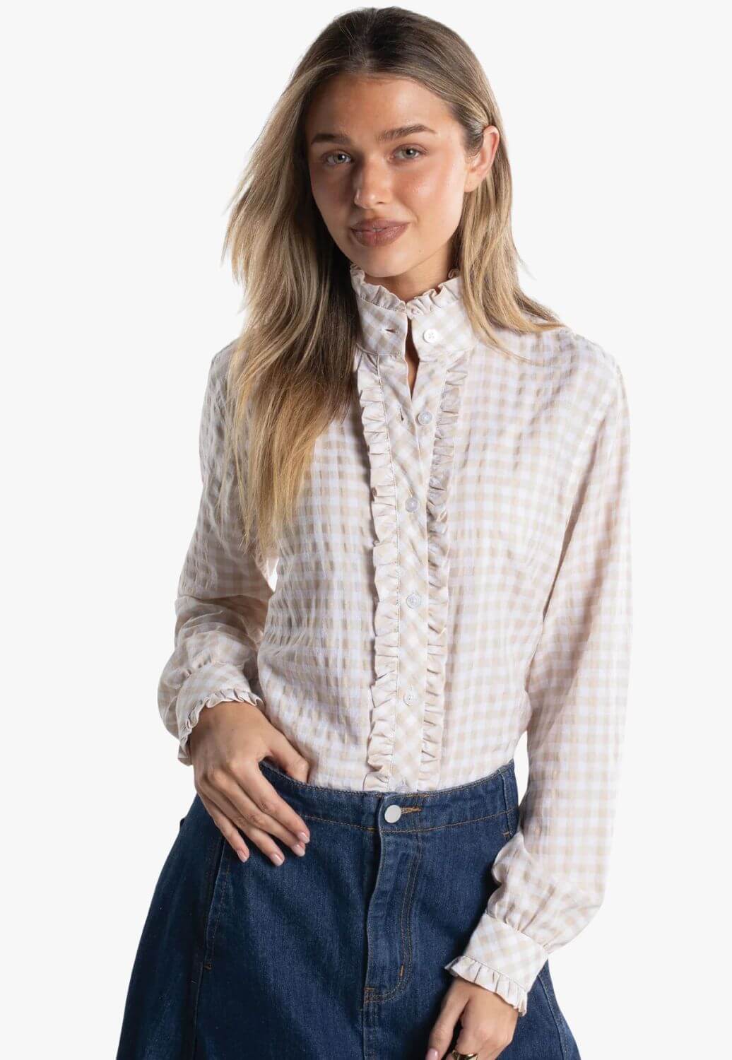 Just Country Womens Abbey Frill Work Shirt