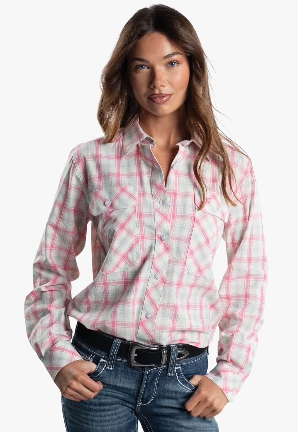 Just Country Womens Abbey Full Button Work Shirt
