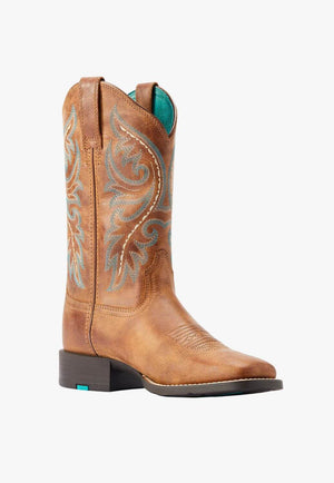 Ariat Womens Round Up Back Zip Top Boot