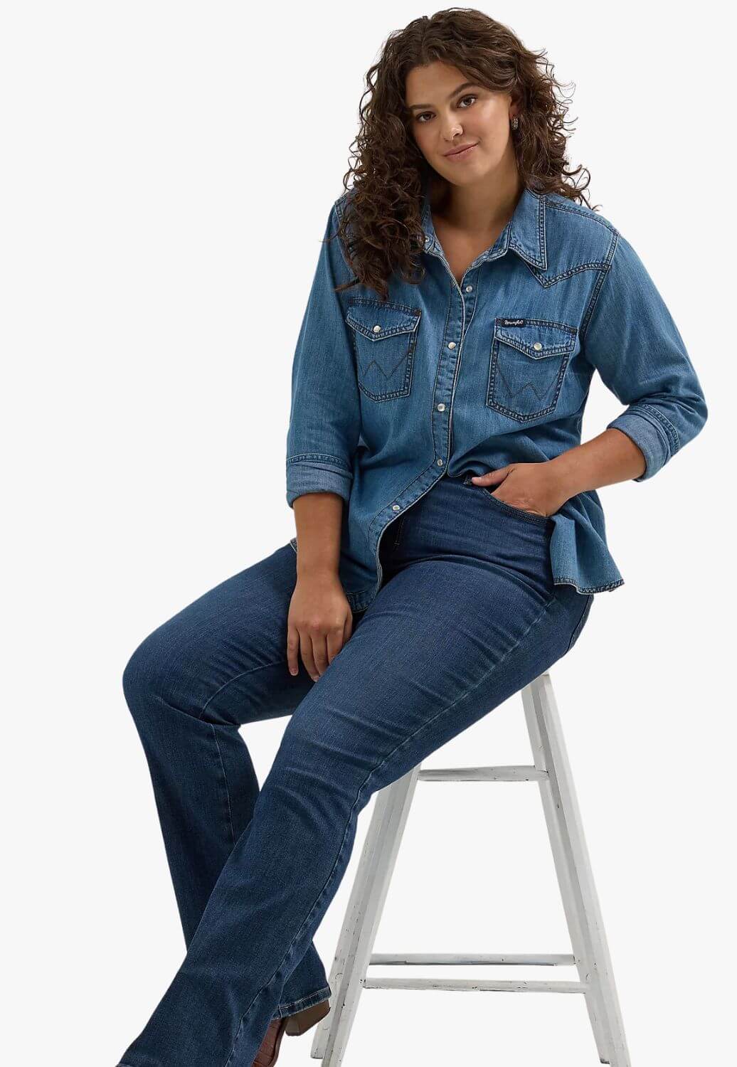 Wrangler Womens Bespoke Hi Rise Bootcut Jean