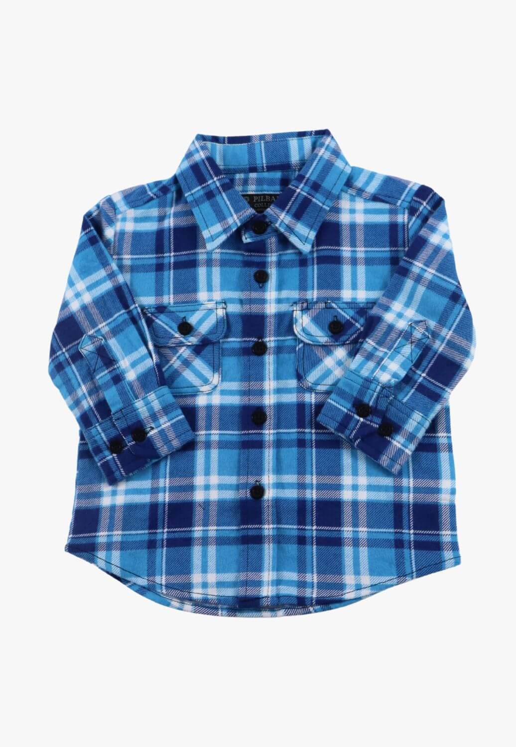 Pilbara Kids Open Front Flannelette Shirt