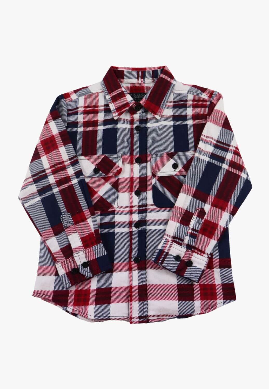 Pilbara Kids Open Front Flannelette Shirt