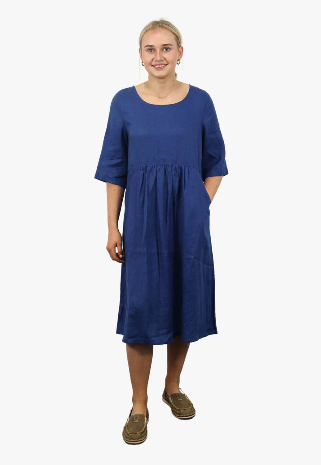 Corfu Womens Summer Linen Dress