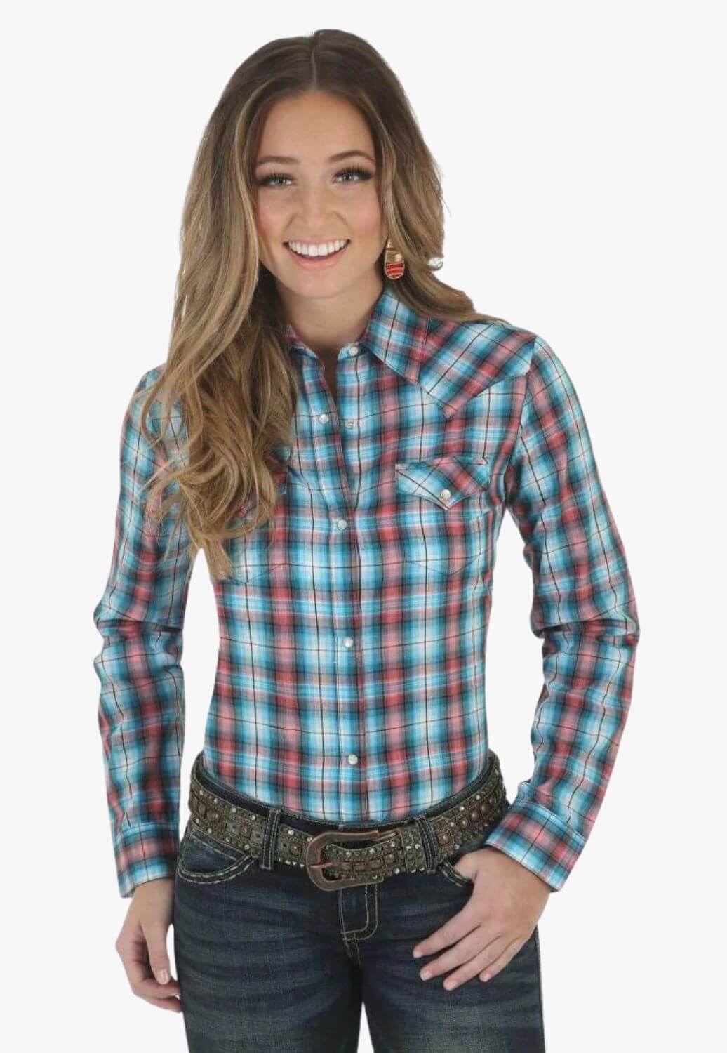 Wrangler Womens Western Long Sleeve Shirt