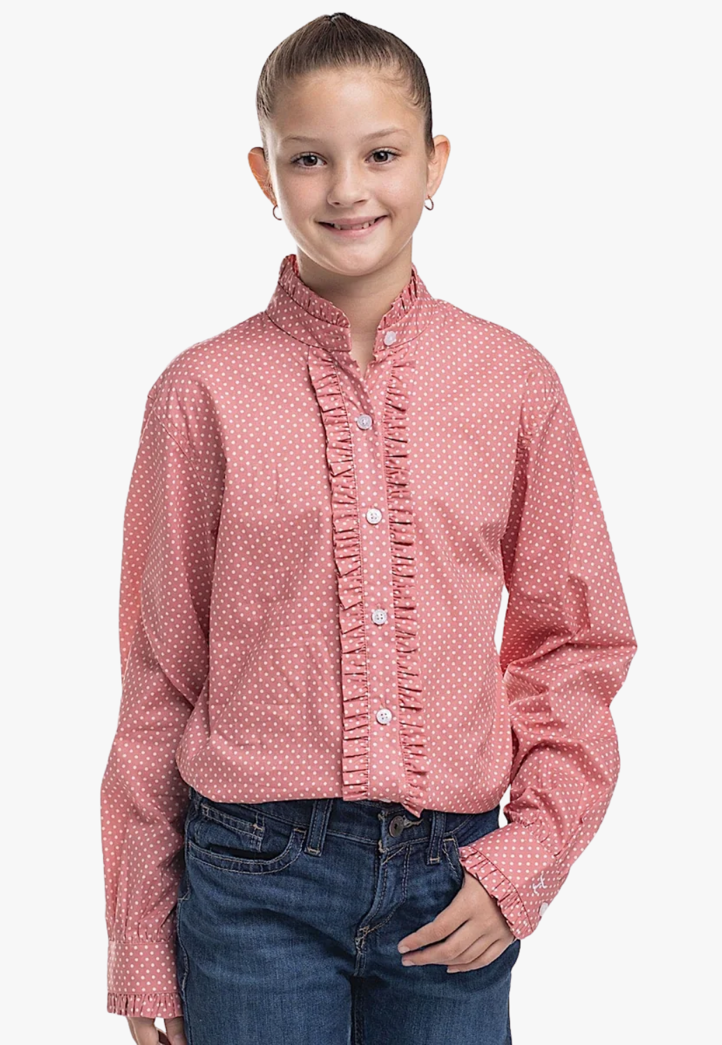 Just Country Girls Gracie Frills Full Button Shirt
