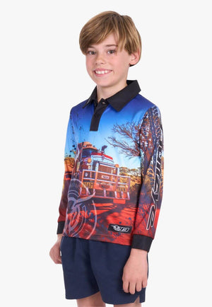 Bullzye Boys Road Train Long Sleeve Shirt Multi 4