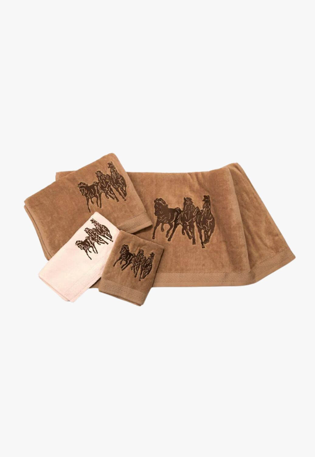 Embroidered 3-Horse Towel Set