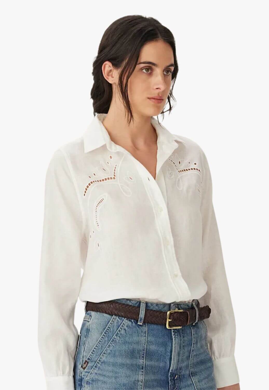 R.M. Williams Womens Broderie Linen Shirt