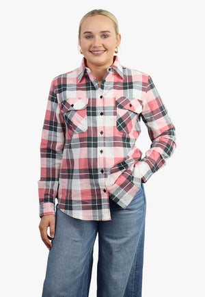 Ritemate Womens Open Front Flannelette Shirt