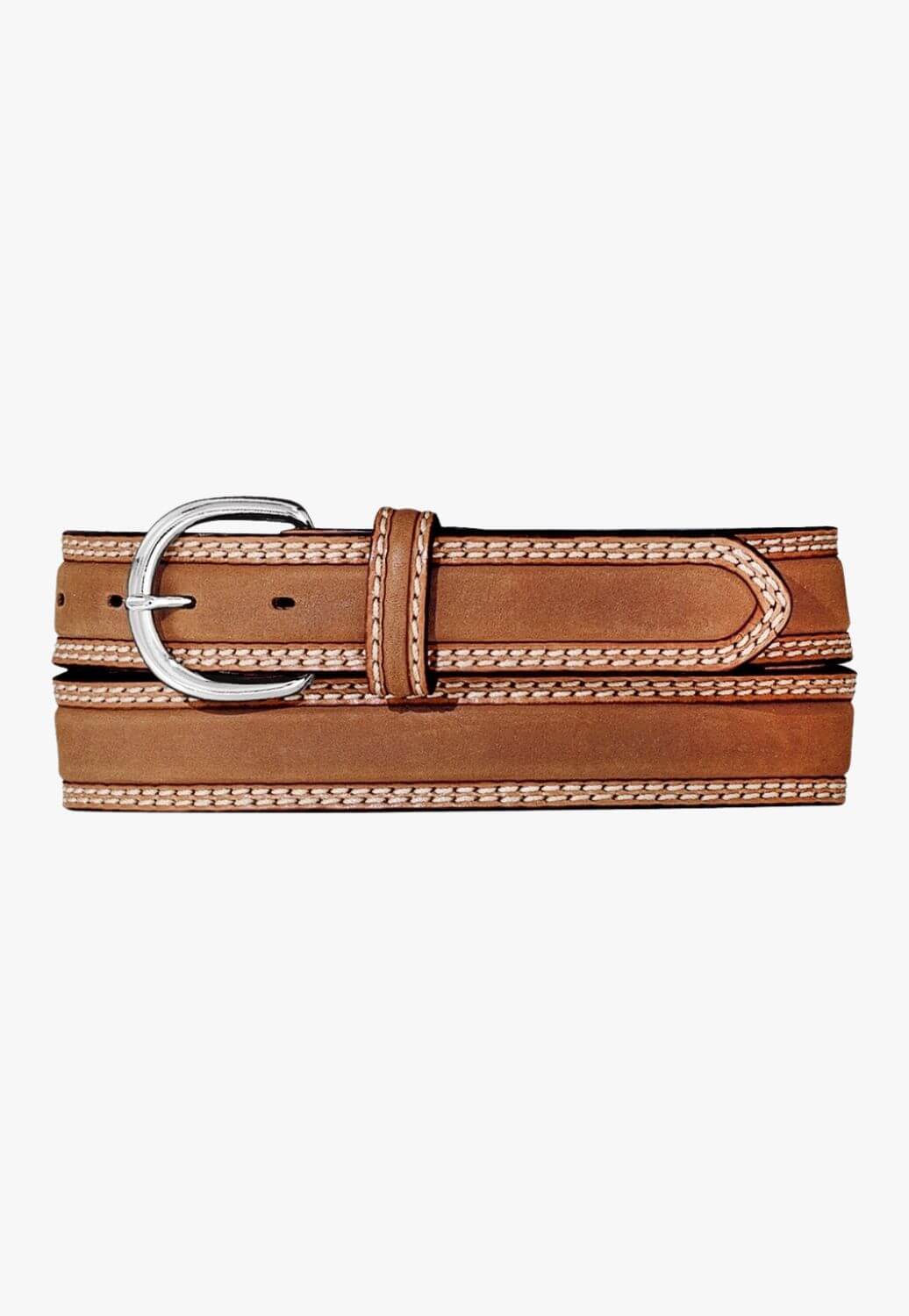 Tony Lama Mens Double Stitch Stockman Belt
