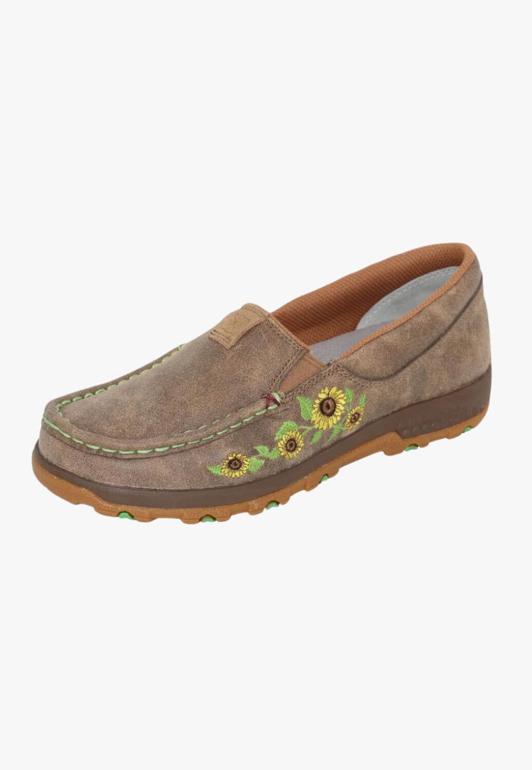 Twisted X Womens Sunflower Cellstretch Slip On Moc