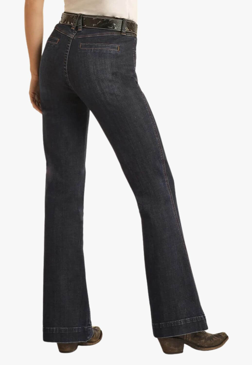 Rock & Roll Womens Welt Pocket High Rise Trouser Jean