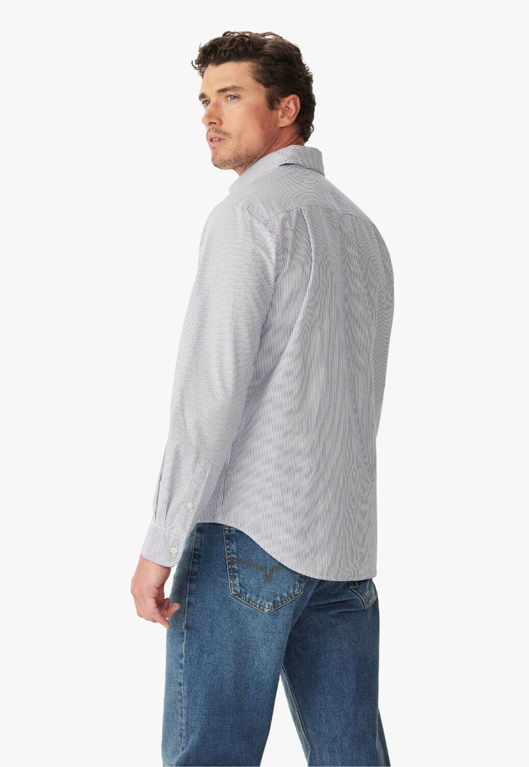 R.M. Williams Mens Ingham Poplin Stripe Shirt