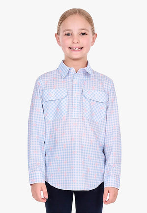 Hard Slog Girls Lilla Long Sleeve Shirt