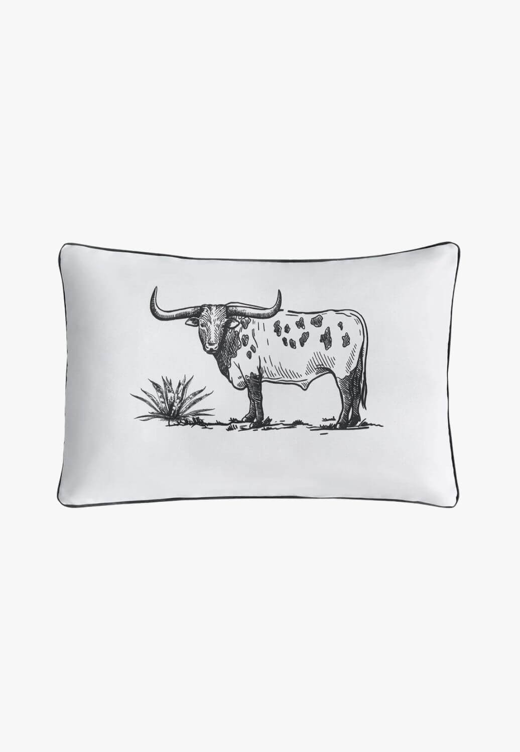 Ranch Life Steer Indoor/Outdoor Pillow