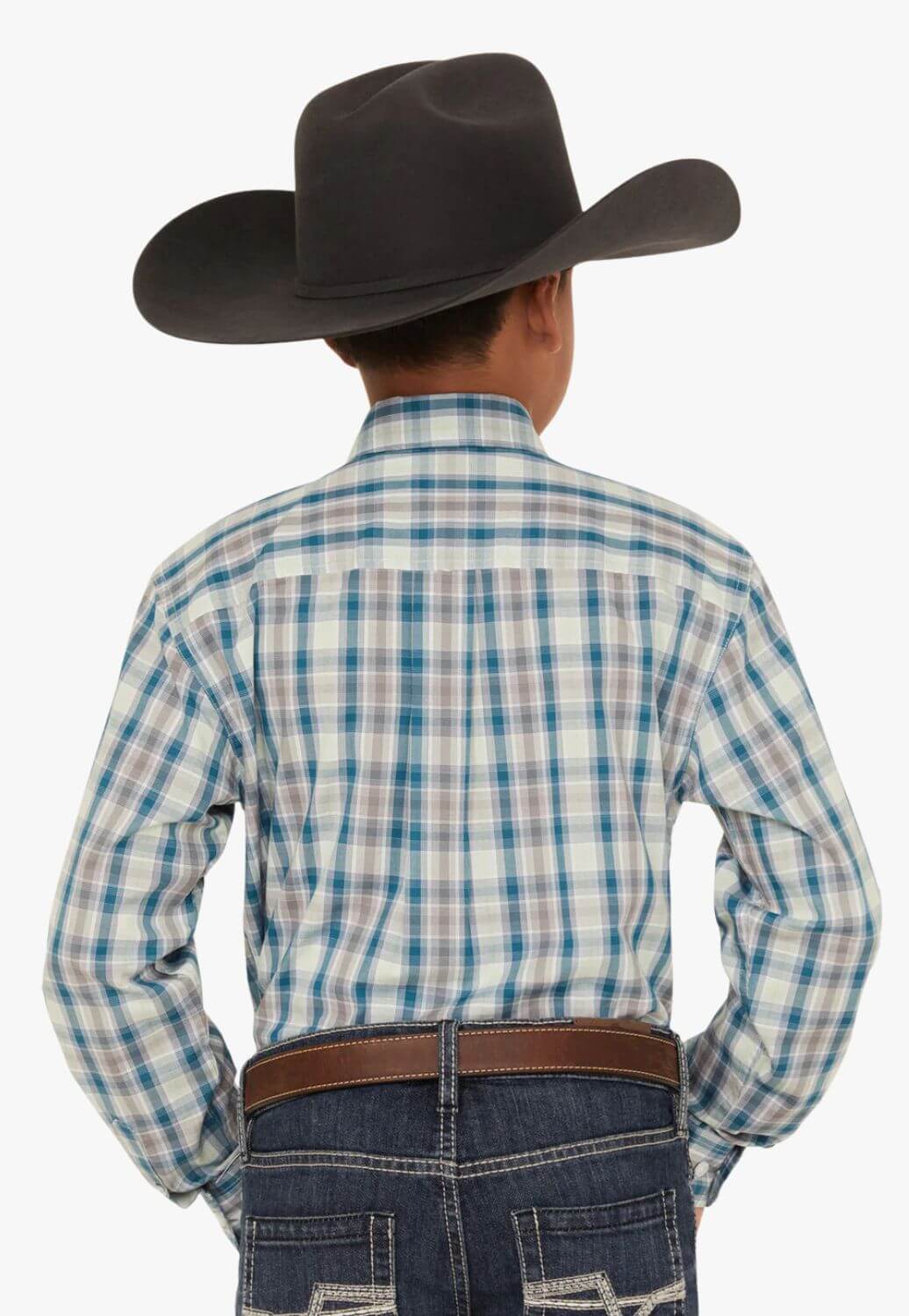 Cinch Boys Plaid Long Sleeve Shirt