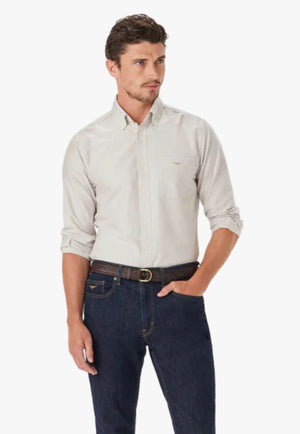R.M. Williams Mens Regular Oxford Long Sleeve Shirt