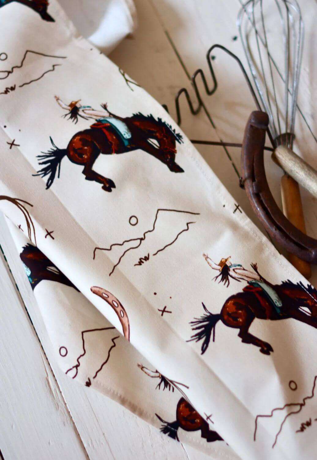 Tirzah Yeehaw Cowgirl Tea Towel