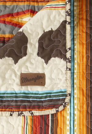 Wrangler Western Stripe Quilt Set - Queen