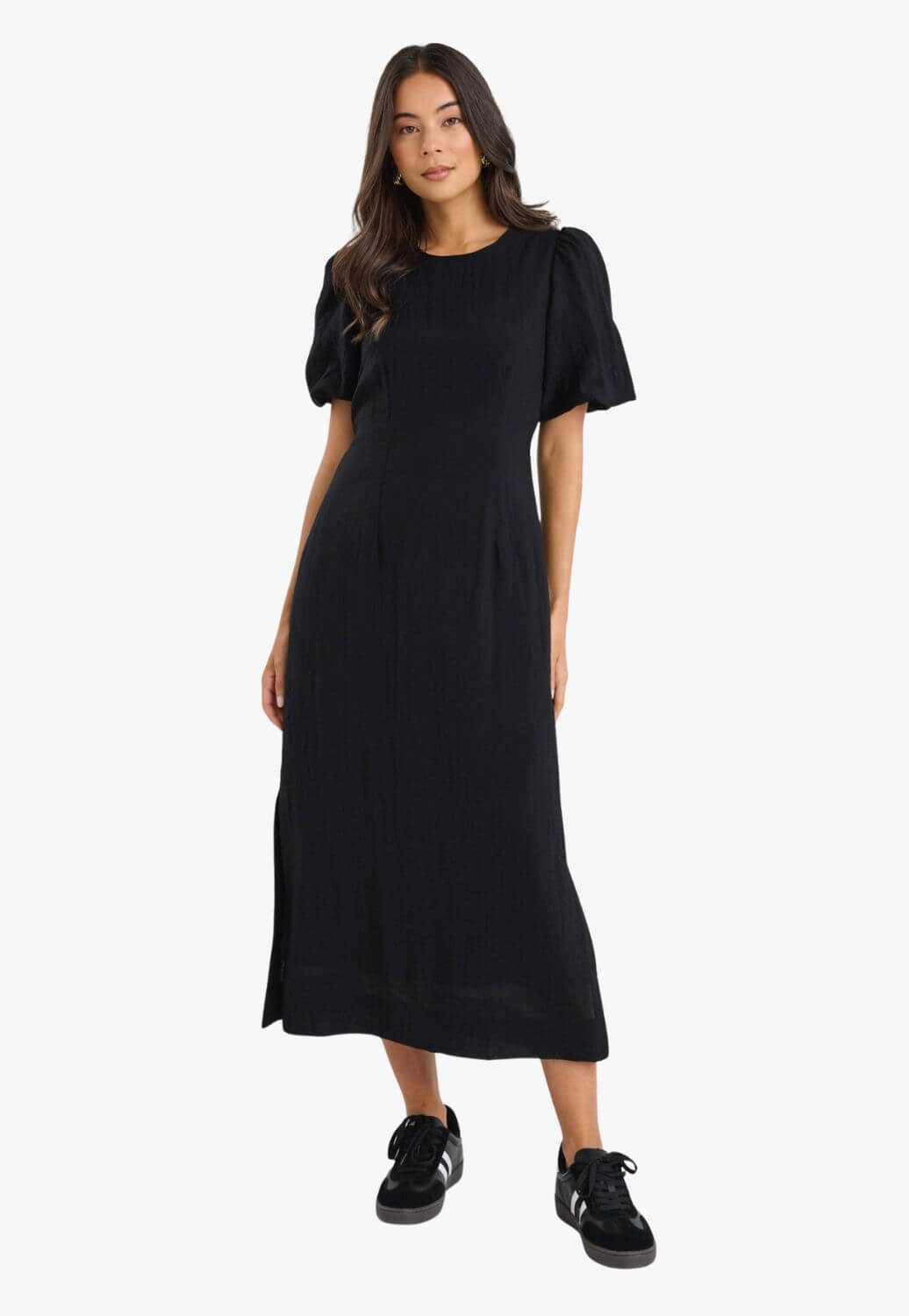 Elder Puff Sleeve Midi Dress