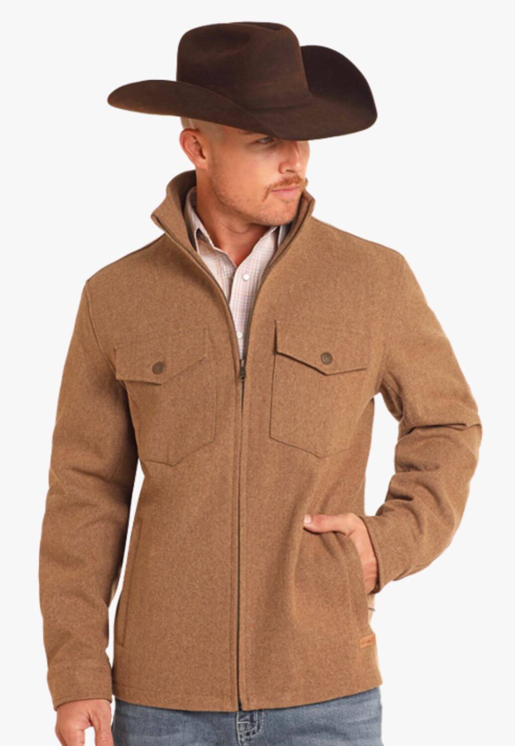 Rock and Roll Mens Heather Wool Coat
