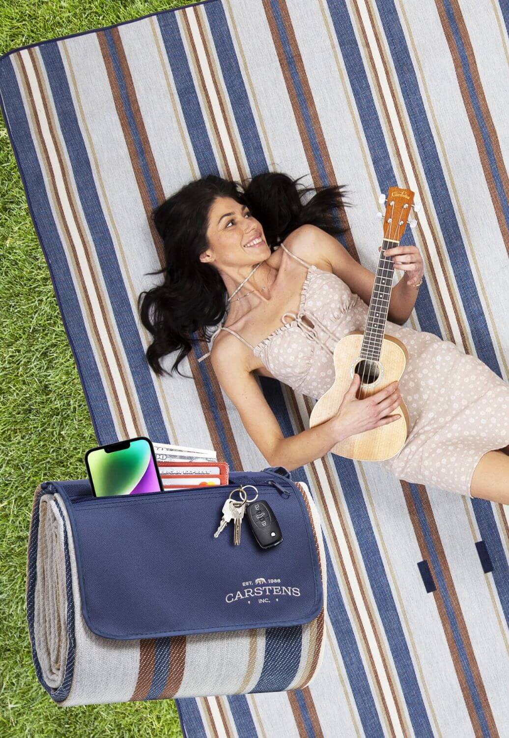 Carstens Seashore Stripe Picnic Blanket