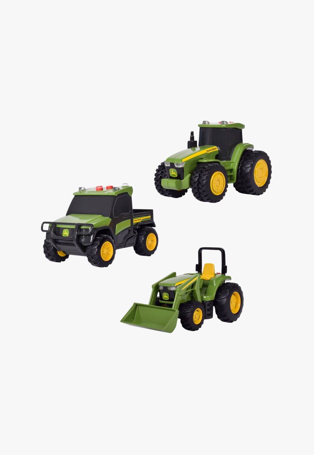 John Deere Light and Sound Mini 3 Pack Tractor