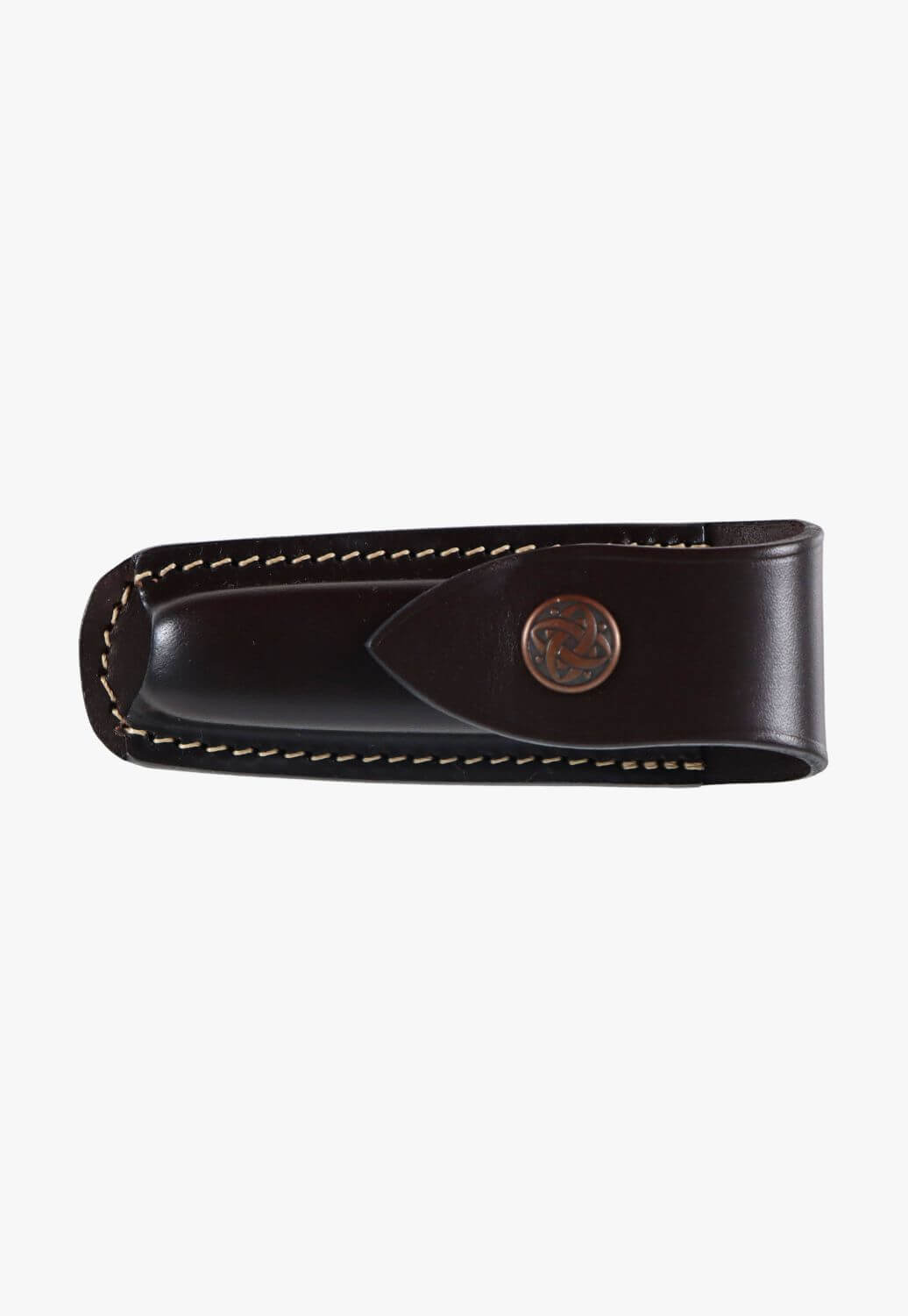 Legends Leather Knife Pouch Press Stud - Vertical