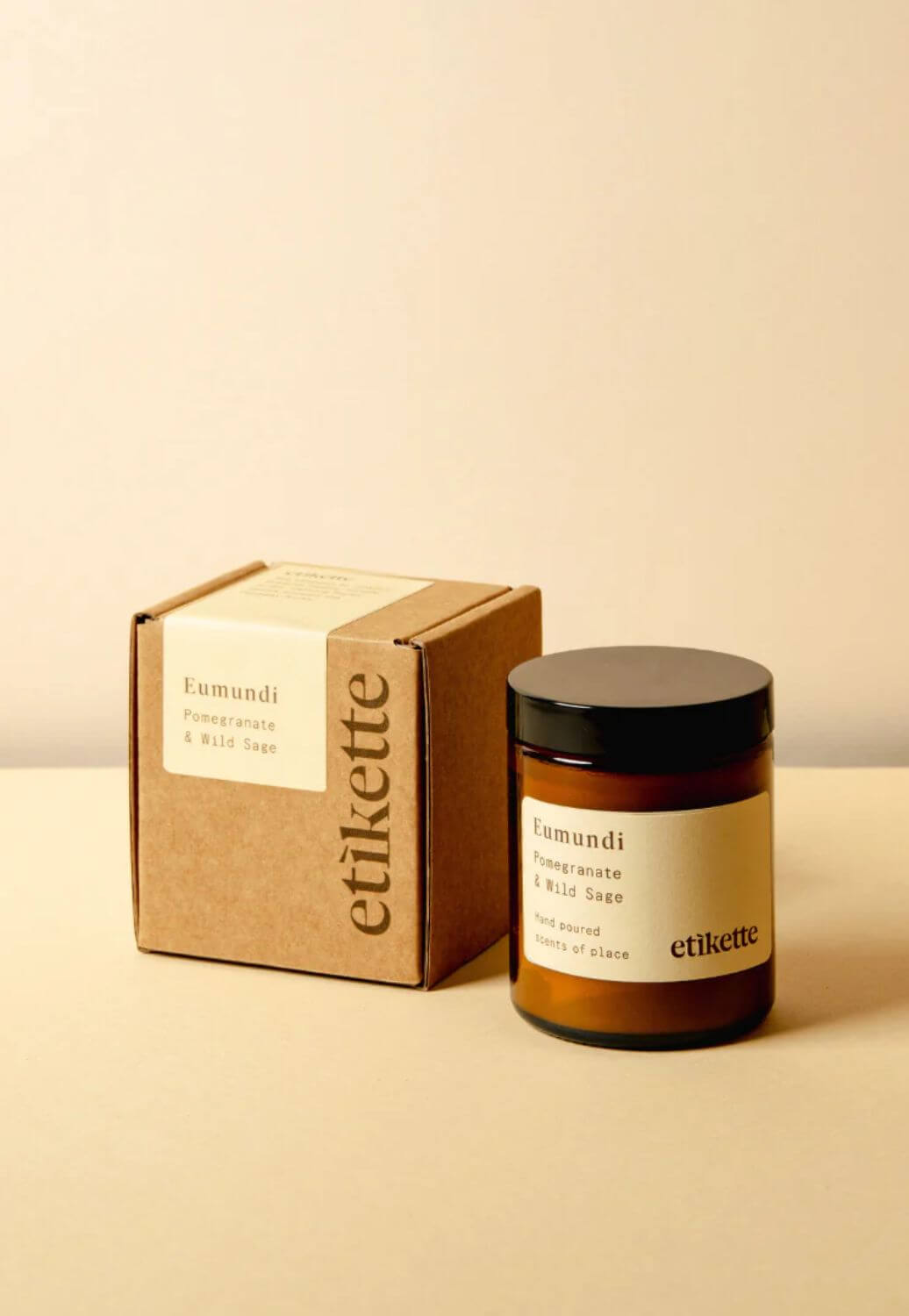 Etikette Eumundi in Pomegranate & Wild Sage Soy Candle