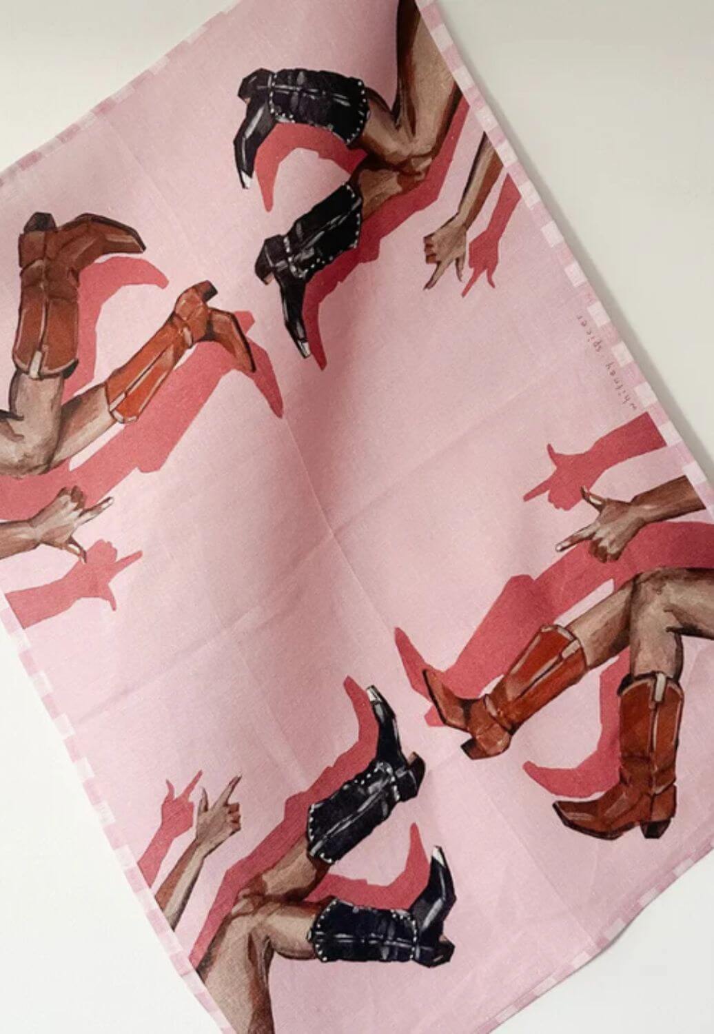 Whitney Spicer Shoot Out Linen Tea Towel