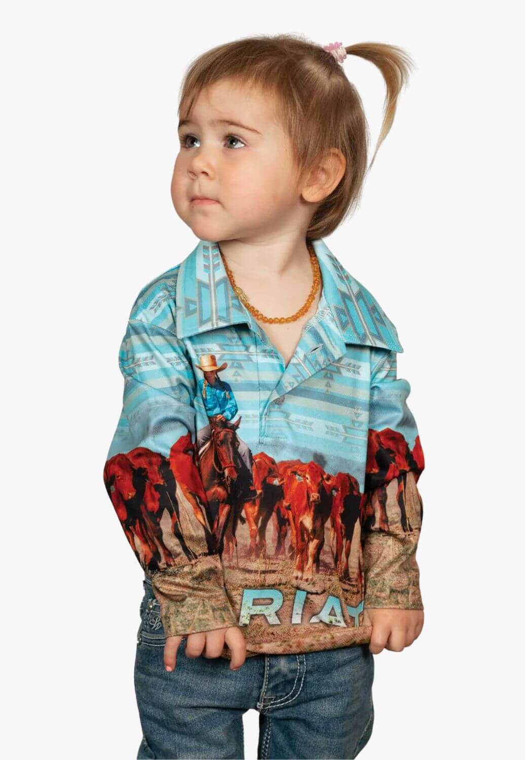 Ariat Kids Little Cowgirls Fishing Shirt
