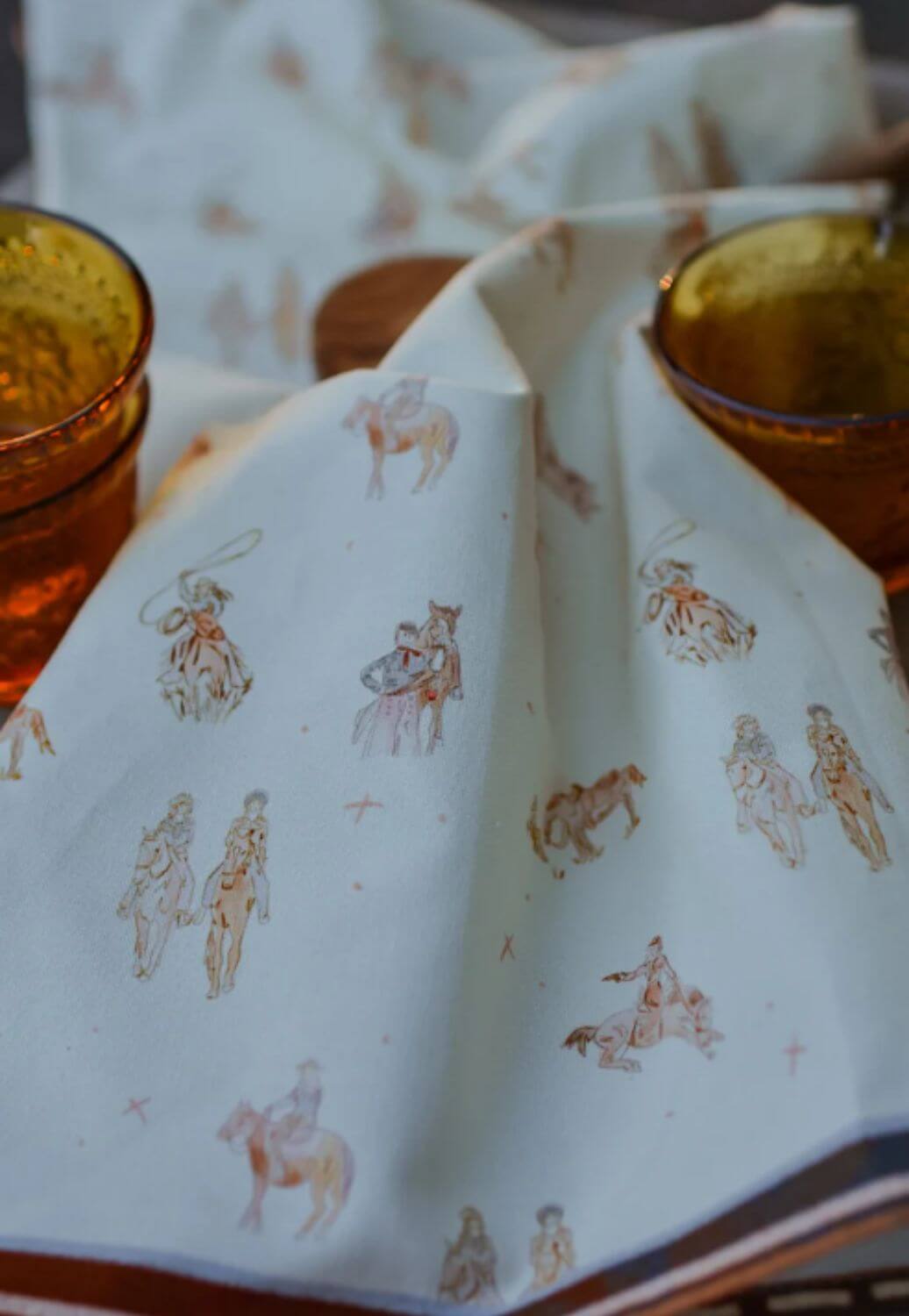 Tirzah Saddle Club Western Rustic Tea Towel