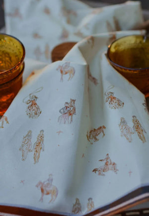 Tirzah Saddle Club Western Rustic Tea Towel