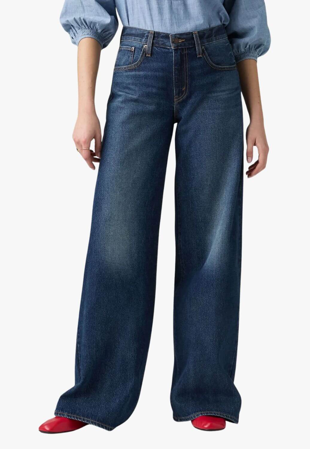 Levis Womens Middy Wide Leg Jean