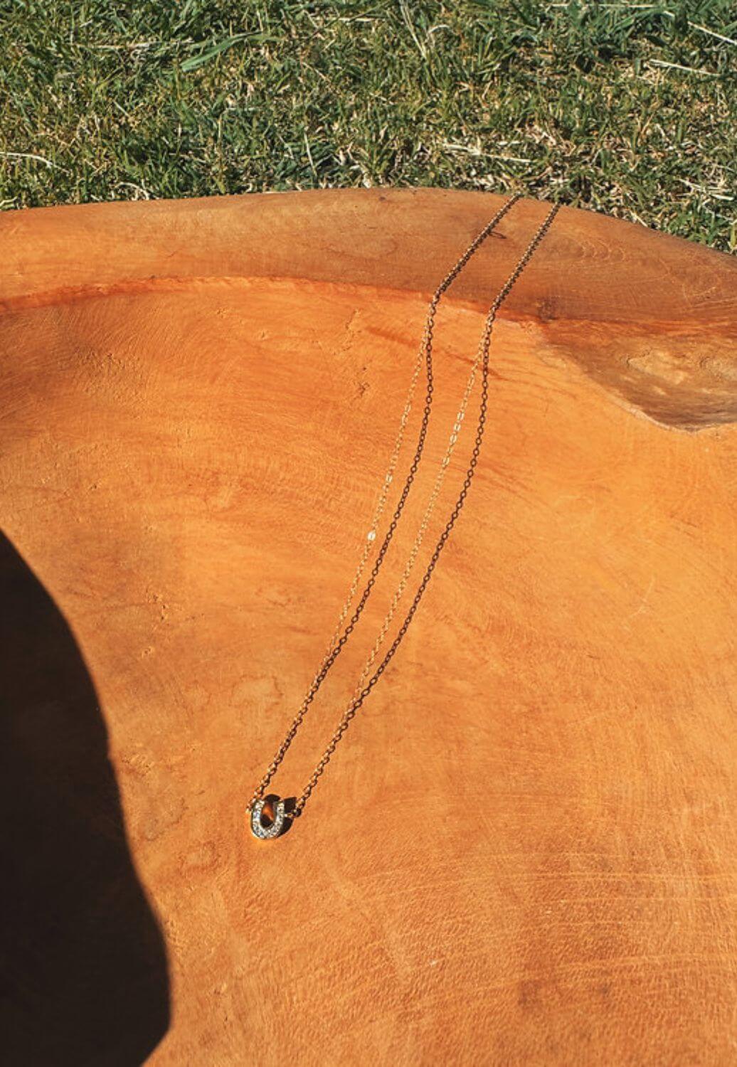 Treasure Chest Co Golden Horseshoe Necklace