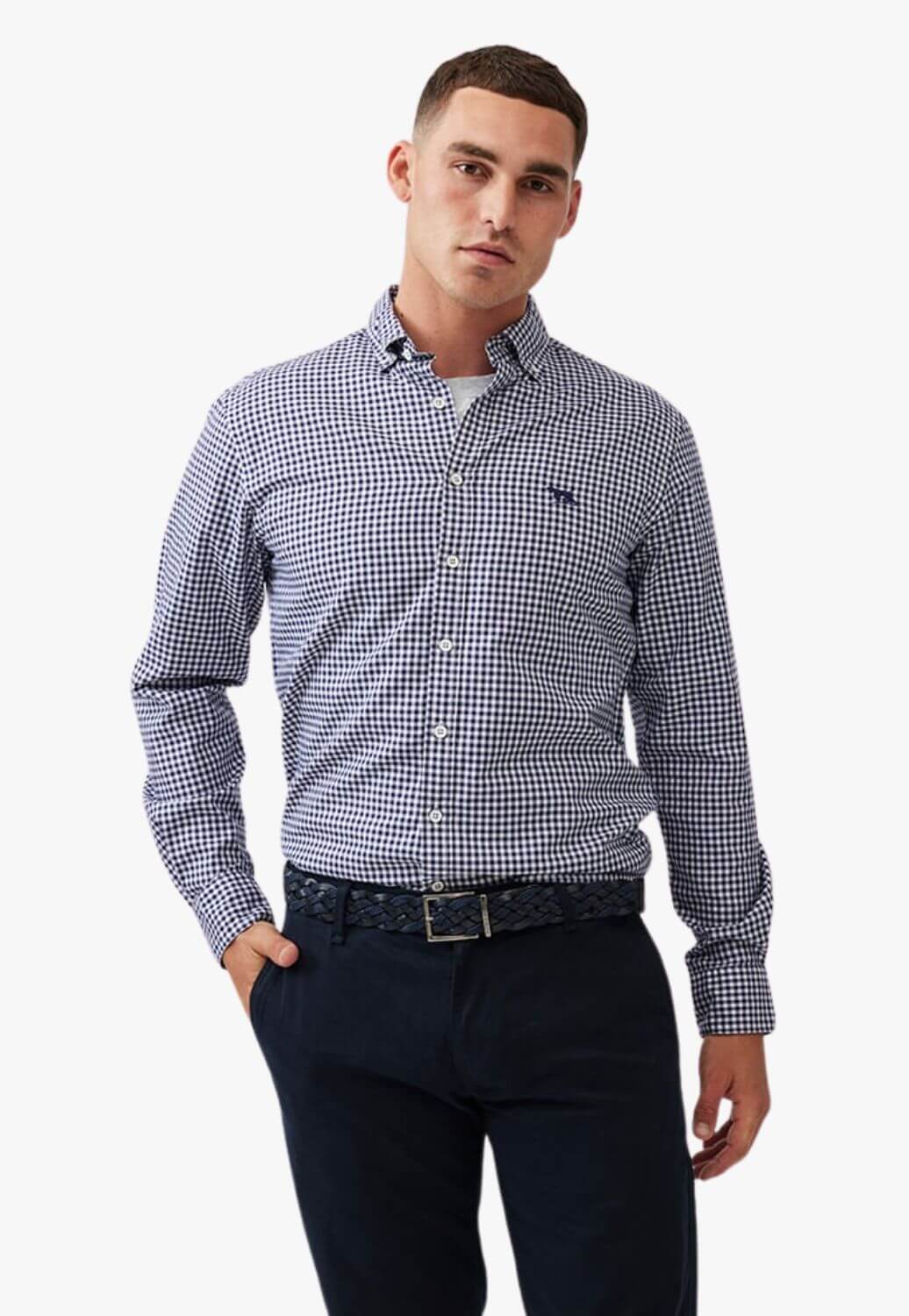 Rodd & Gunn Check Oxford Sports Fit Long Sleeve Shirt