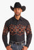 Panhandle Mens Skull Aztec Border Shirt