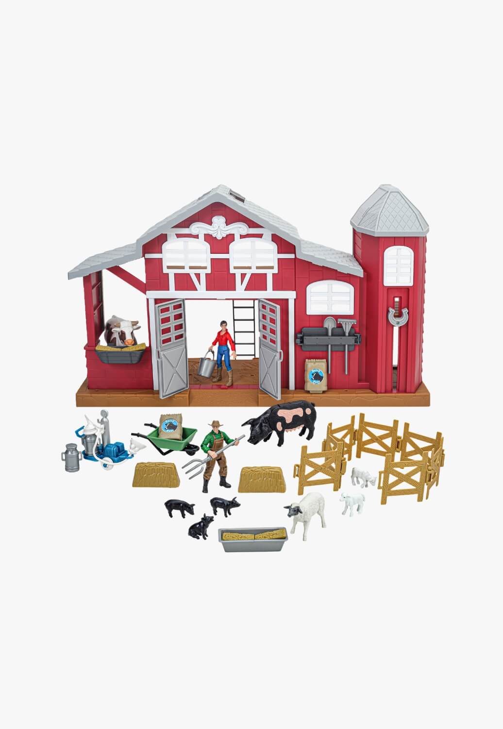 Big Country Toys 38 Piece Dairy Barn Playset