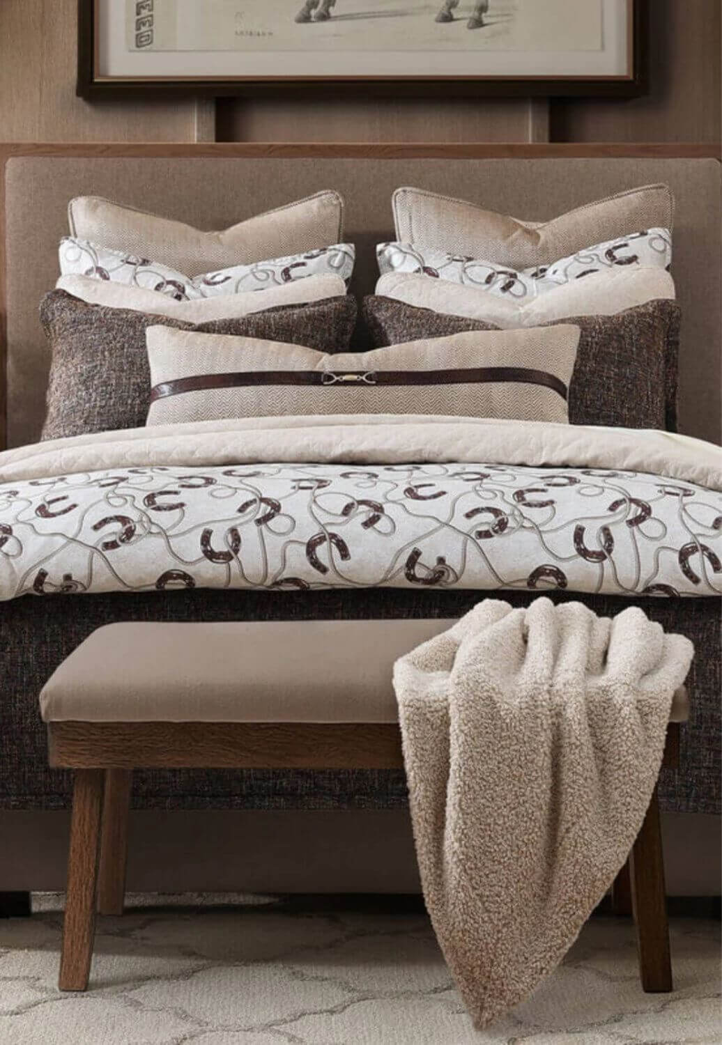 Pierre Equestrian Cotton Sateen Duvet Cover Set - Single