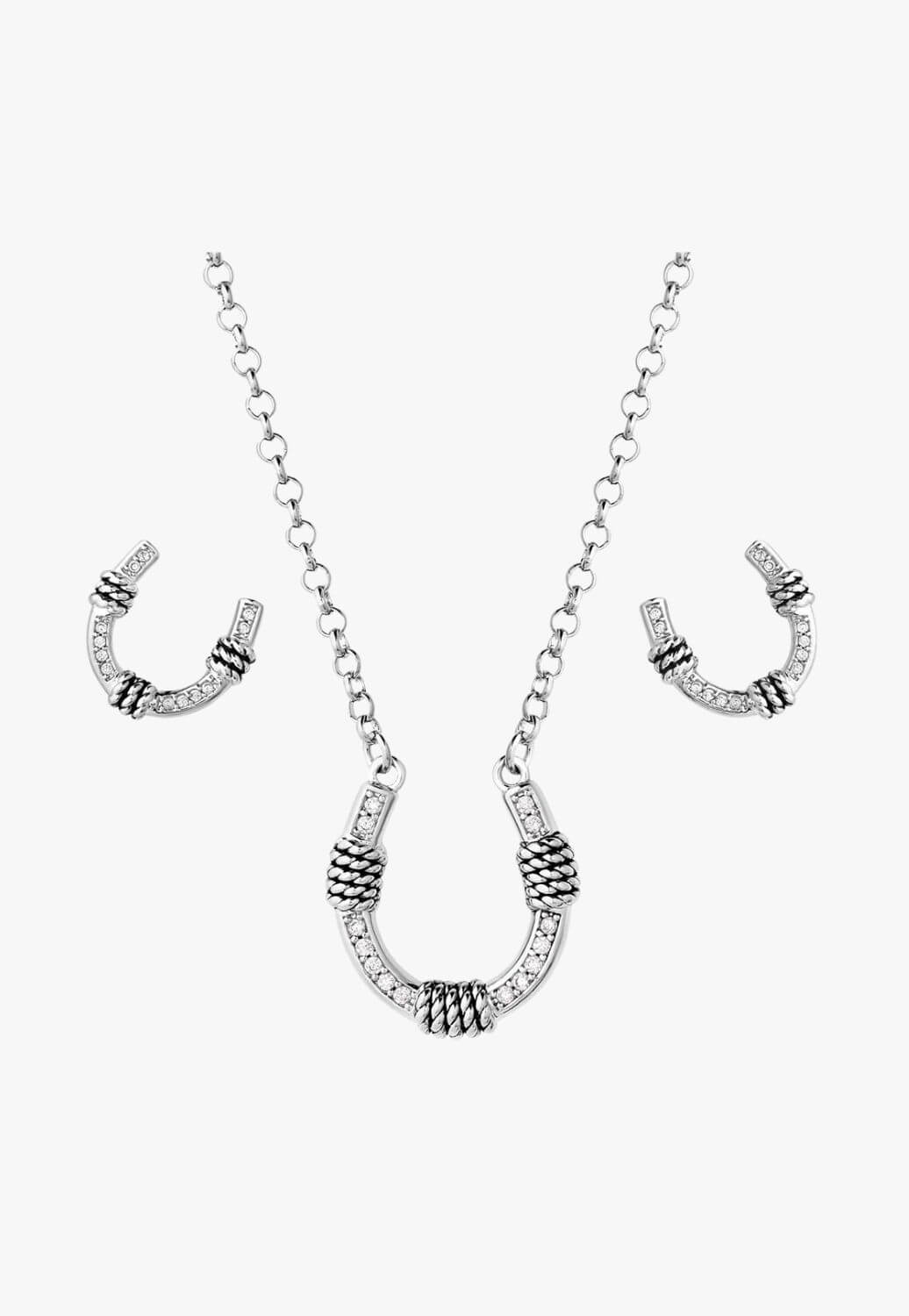 Montana Roped Horeshoe Crystal Jewellery Set