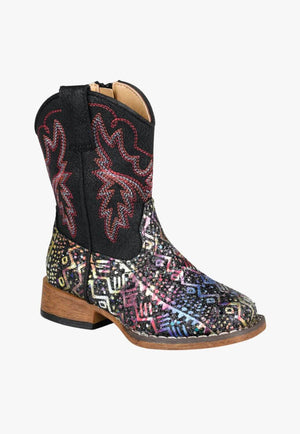 Roper Toddler Glitter Aztec Top Boot